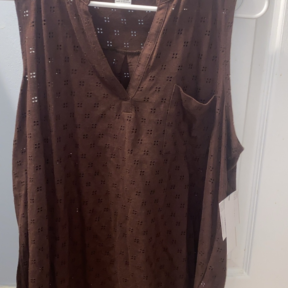 Liz Claiborne NWT size XL Petite Tank Top Brown